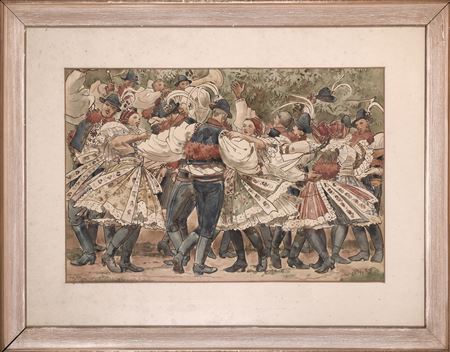 FOLK FESTIVAL, 1959 by Frantisek Bezdek - Auction record, sale price, and art valuation. Compare with similar artists and explore comparable artworks.