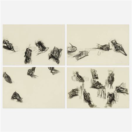 How to Draw (A Gun); How to Draw (Applause); How to Draw (A Crowd); How to Draw (Blank) (four works)