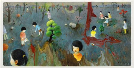 Tree Planting by Ke Chen - Auction record, sale price, and art valuation. Compare with similar artists and explore comparable artworks.