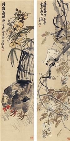 WISTERIA AND PARROT·ROOSTER (2)