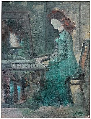 Portrait of a seated woman before a mirror, 1983