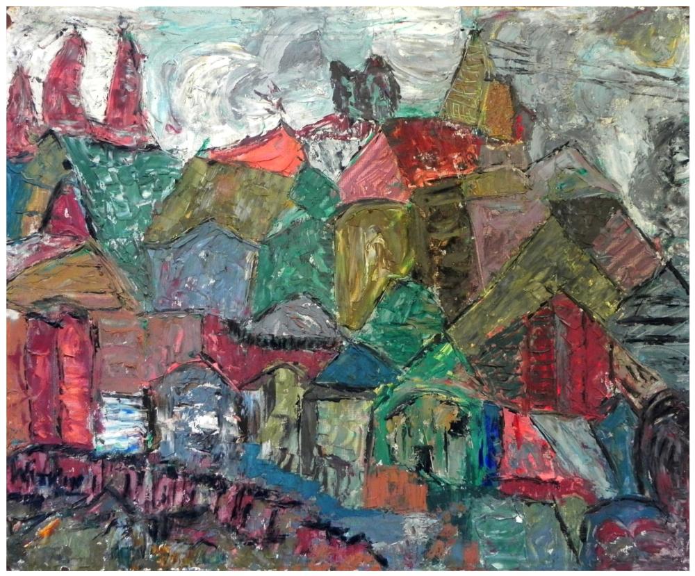Sample artwork by Shlomo Vitkin (1922 - 2009), known for painting - View similar artists and auction records