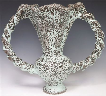 MID-CENTURY FAT LAVA-GLAZED VASE by Marius Giuge - Auction record, sale price, and art valuation. Compare with similar artists and explore comparable artworks.