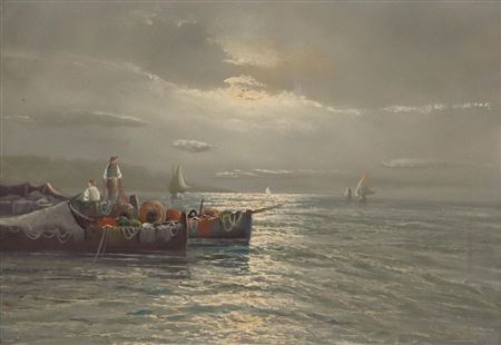 FISHING BOATS AT SEA