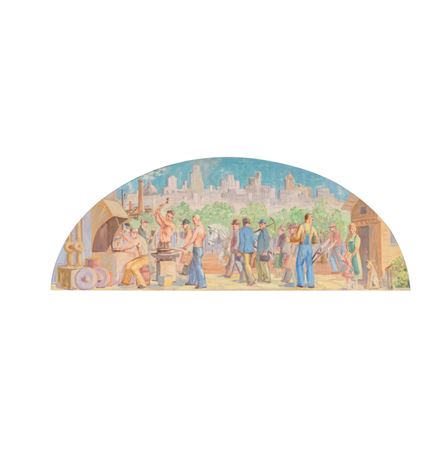 Study for Industry Mural, Veterans Memorial Building, Santa Barbara, CA by Joseph Edward Knowles - Auction record, sale price, and art valuation. Compare with similar artists and explore comparable artworks.