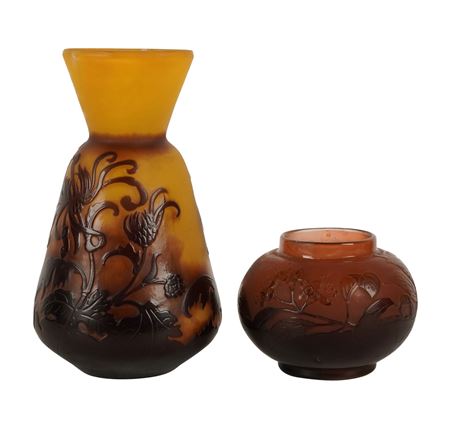Cameo Glass Vases (2)