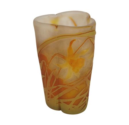 Cameo Glass Three-Pass Vase