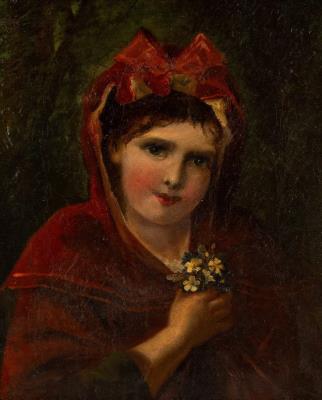 Portrait of a Girl with Flowers