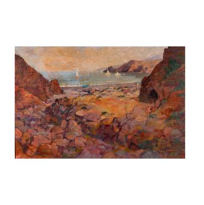 Lifting Fog, Santa Cruz Island, Santa Barbara Channel