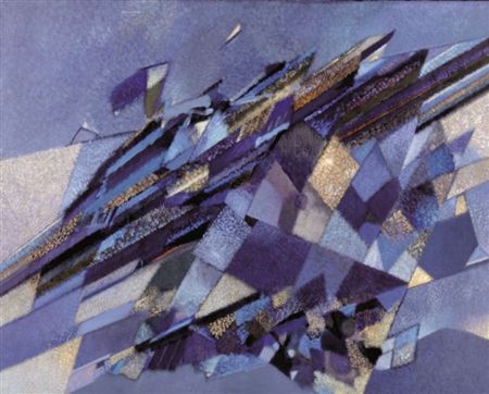 Abstract Composition in Blue