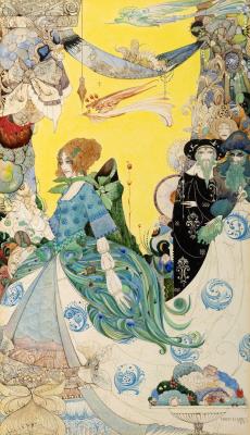 The Lady of the Decoration (1914) by Harry Clarke - Auction record, sale price, and art valuation. Compare with similar artists and explore comparable artworks.