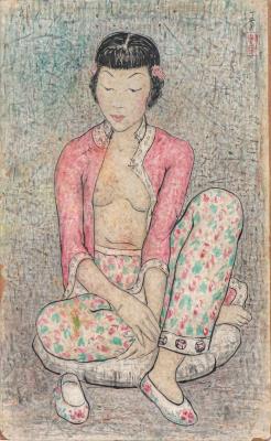 Young Woman in a Pink Tunic