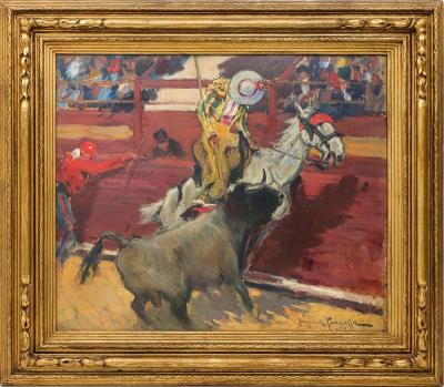 Bullfighting scene