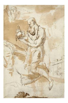 Saint Jerome (recto); Preaching by a Monk (verso)