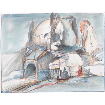 The Fool Remains Behind (1991) and Landscape (August 1991) by Jurgen Henker - Auction record, sale price, and art valuation. Compare with similar artists and explore comparable artworks.