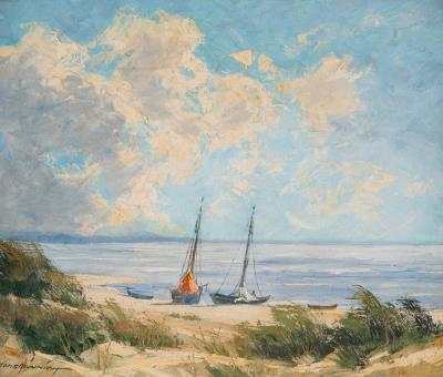 Ahrenshoop, Darß by Hans Munnich - Auction record, sale price, and art valuation. Compare with similar artists and explore comparable artworks.
