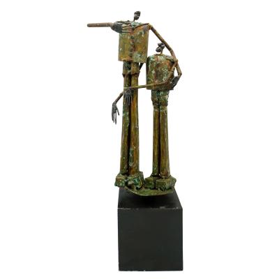 Award Sculpture and Framed News Article