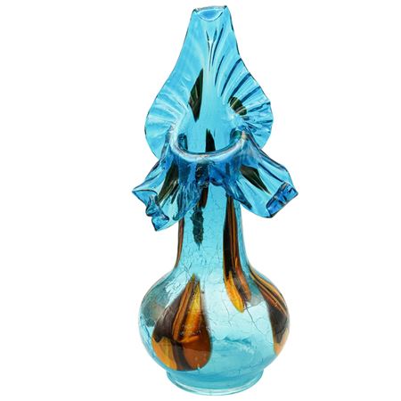 Floral Art Glass Vase
