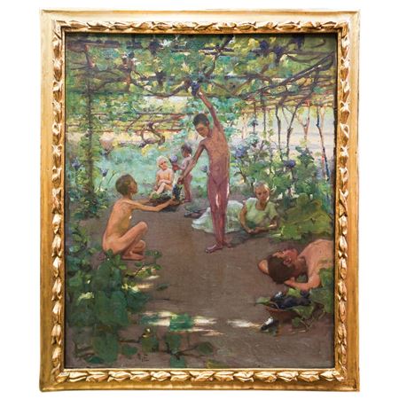 Group of Semi Nude and Nude Boys