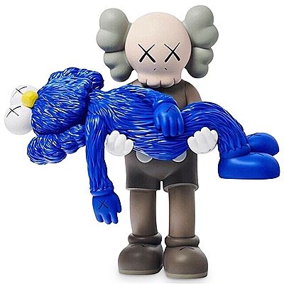 KAWS "GONE" (Blue), 2019 Gone Figure Brown, 2019