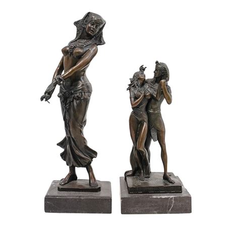 Egyptian Revival Bronze Statuettes (2)