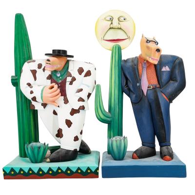 Pair of Sculptures: "Gaucho" and "Lovers' Moon"