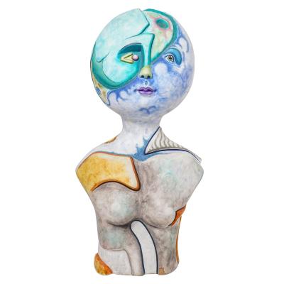 Moon Face Ceramic Sculpture
