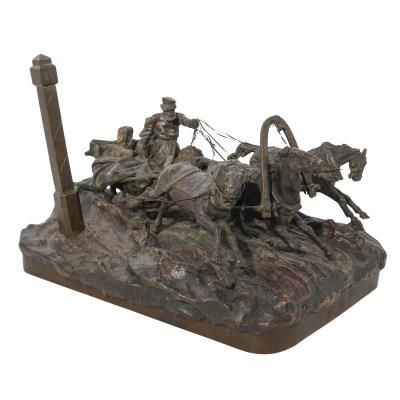 Bronze Troika with Two Passengers