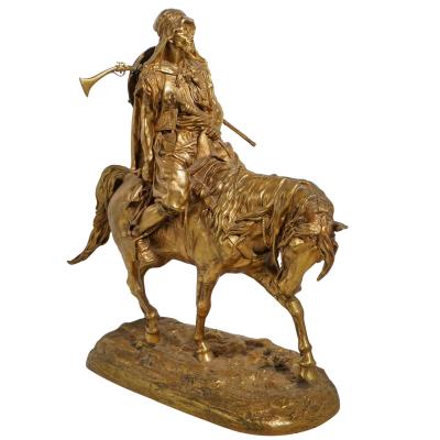Gilt Bronze Equestrian Sculpture