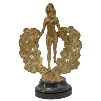 Nude Woman Emerging from Parted Flowers