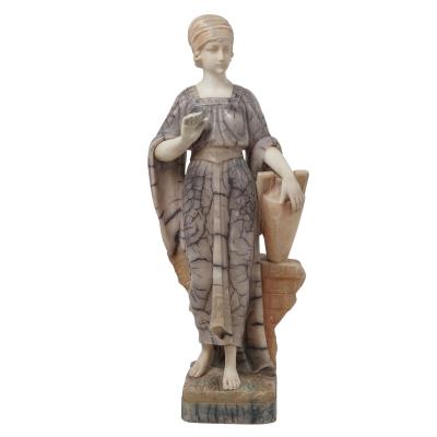 Carved Alabaster Figural Sculpture