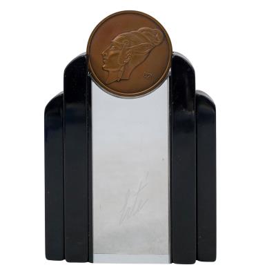 Bronze 1921 Medallion on Stand