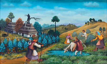 RURAL MOTIF, 1968 by Mijo Kovacic - Auction record, sale price, and art valuation. Compare with similar artists and explore comparable artworks.