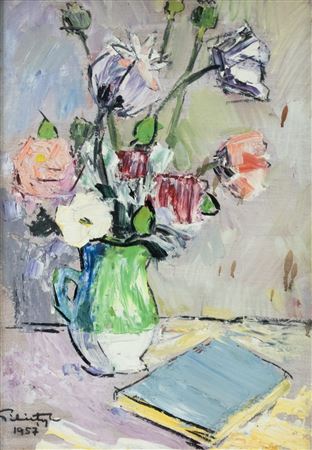 Flowers and Book by Constantin Piliuta - Auction record, sale price, and art valuation. Compare with similar artists and explore comparable artworks.