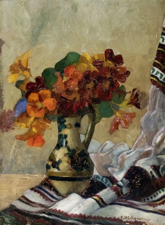 "Pot with Flowers"