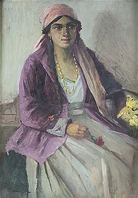 "Gipsy with Carnation"
