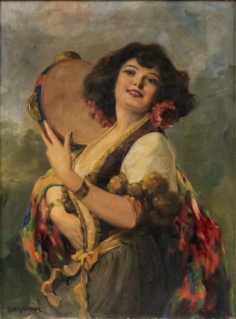 Girl with a Tambourine