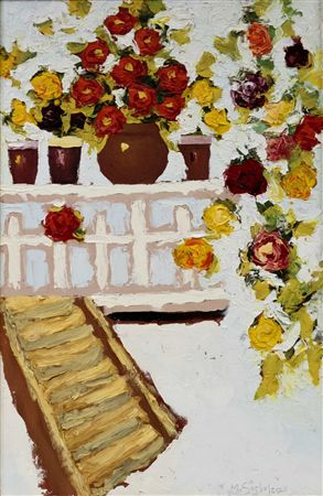 Porch with Flowers