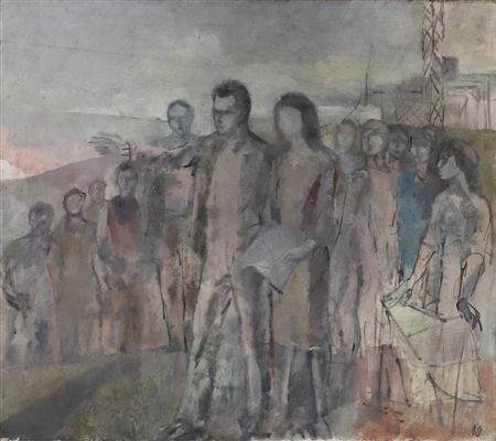 Composition Sketch by Octav Grigorescu - Auction record, sale price, and art valuation. Compare with similar artists and explore comparable artworks.