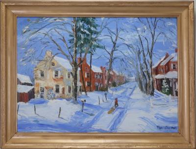 Impressionist winter landscape