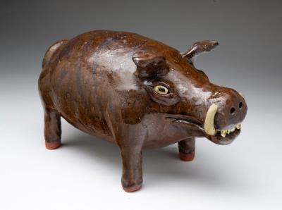 Glazed Stoneware Warthog