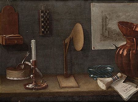 Still life with barber's instruments