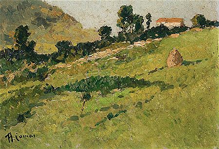 Landscape with haystack