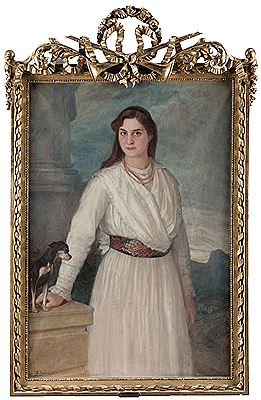 Portrait of Maria de las Mercedes Zulueta Pereda Vivanco by Elias Salaverria - Auction record, sale price, and art valuation. Compare with similar artists and explore comparable artworks.
