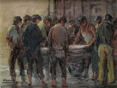 Sample artwork by Julio Visconti Merino (1921 - 2021), known for painting - View similar artists and auction records