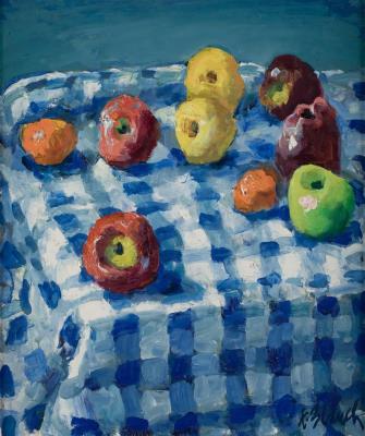 Still life with apples