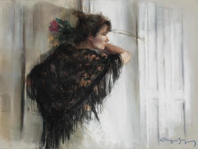 Woman with Shawl by Cayetano De Arquer Buigas - Auction record, sale price, and art valuation. Compare with similar artists and explore comparable artworks.