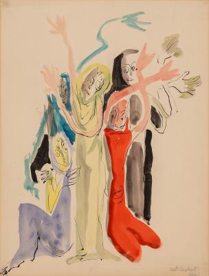 Inferno X (Infern X) by Lena Constante-Brauner - Auction record, sale price, and art valuation. Compare with similar artists and explore comparable artworks.