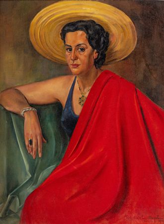 Woman in Red Cloak