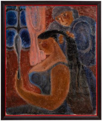 Women Combing Their Hair (Femei la pieptănat) by Titina Calugaru - Auction record, sale price, and art valuation. Compare with similar artists and explore comparable artworks.